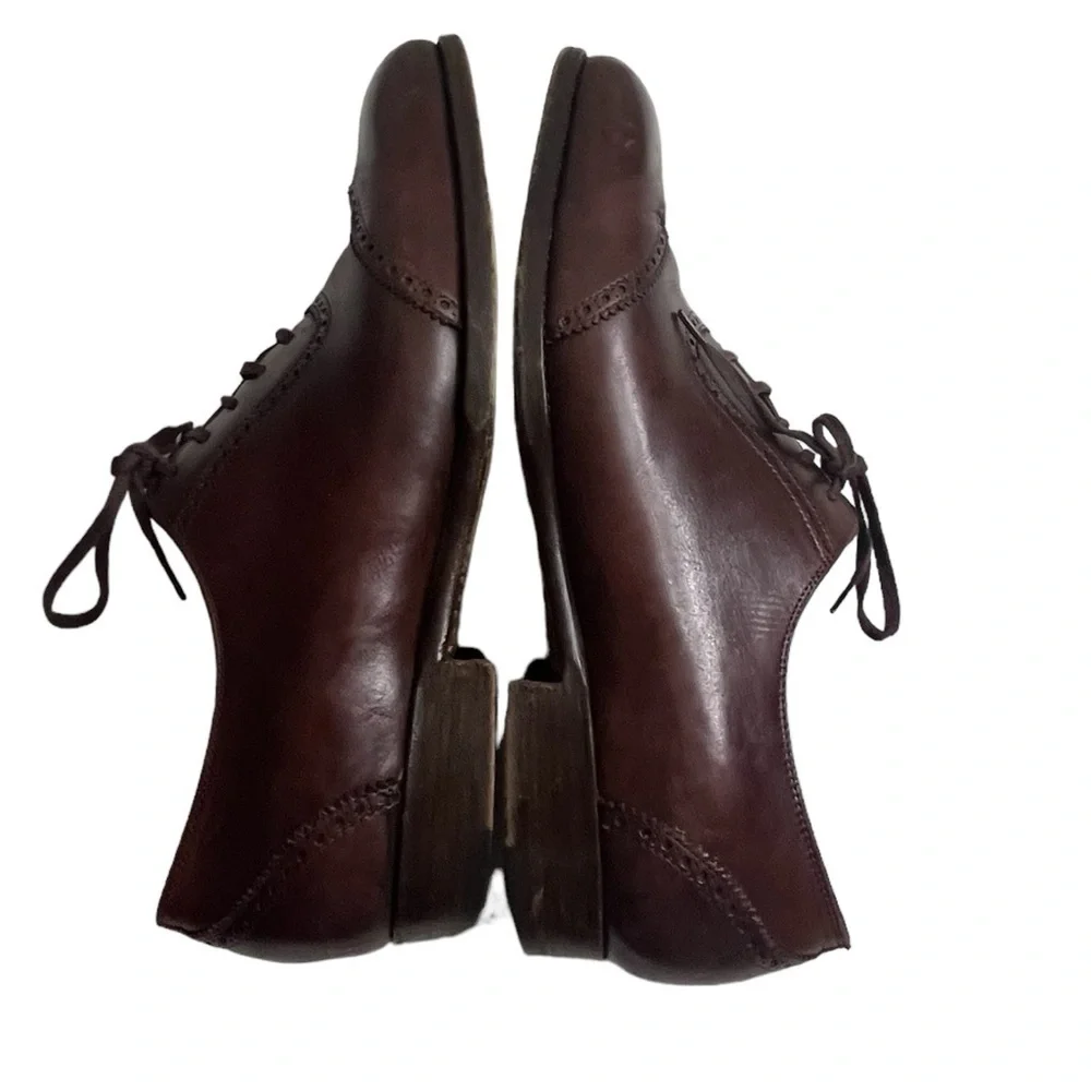 $1700 SAINT CRISPIN'S 564 GE8 Brown Wingtip Oxford Shoe Trees UK 7F